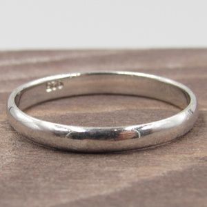 Size 7 Sterling Silver Plain Band Ring Vintage